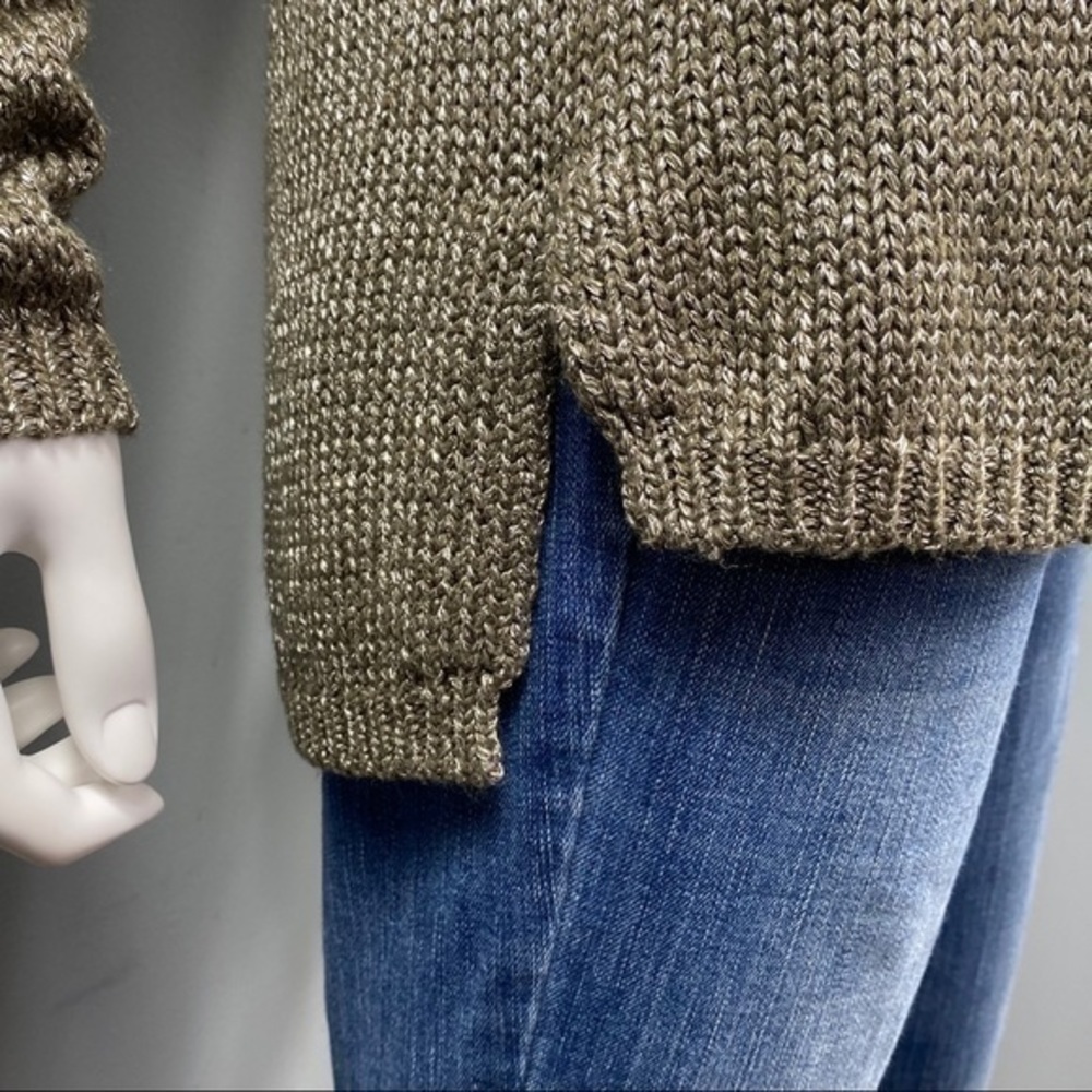 Brave Soul London Green Metallic Sweater Size M - Picture 3 of 7